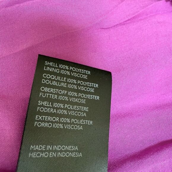 Anthropologie Deep V-Neck Vibrant satin Mini Dress size 10 - Picture 9 of 12